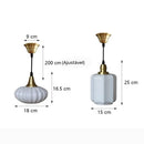Luminária Pendente Akari Glass – Vidro Artesanal com Cabo Ajustável