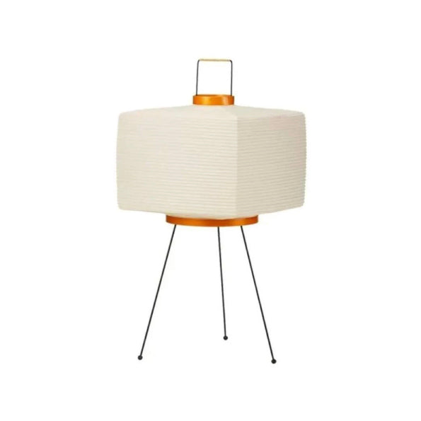 Luminária Akari Sensei – Design Japonês Minimalista, Luz Ajustável 3 Tons, Papel de Arroz e Tripé Metálico