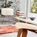 Luminária Akari Sensei – Design Japonês Minimalista, Luz Ajustável 3 Tons, Papel de Arroz e Tripé Metálico