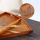 Bandeja Japonesa de Madeira BambuZen com Detalhes em Metal
