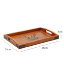 Bandeja Japonesa de Madeira BambuZen com Detalhes em Metal