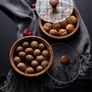 Bandeja Nogueira Miyake – Armazenamento Elegante com Tampa de Vidro