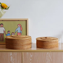 Caixa Organizadora de Rattan Shiori com Tampa | Organizador Decorativo Multiuso
