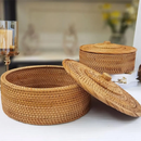 Caixa Organizadora de Rattan Shiori com Tampa | Organizador Decorativo Multiuso