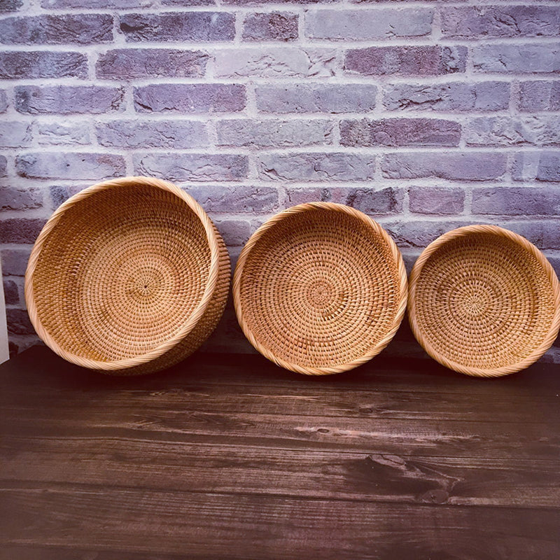 Cesta Naturalle Rattan – Conjunto Organizadores Sustentáveis (3 Tamanhos)