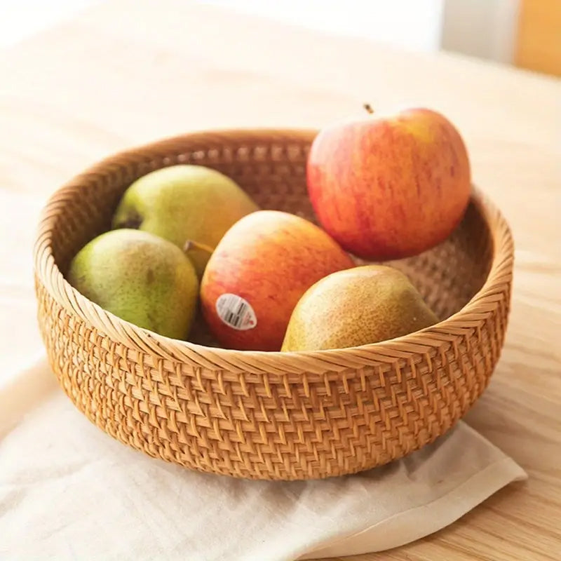 Cesta Naturalle Rattan – Conjunto Organizadores Sustentáveis (3 Tamanhos)