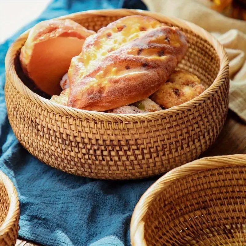 Cesta Naturalle Rattan – Conjunto Organizadores Sustentáveis (3 Tamanhos)