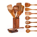 Takumi | Kit Completo de Utensílios em Madeira com Suporte Organizador – 9 Peças