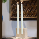 Castiçal di Mármore Lumina – Elegância Atemporal em Pedra Natural