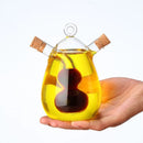 Dispenser Duo – Porta Óleo e Molho 2 em 1 de Vidro Borossilicato