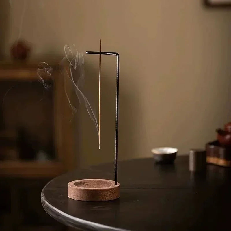 Incensário Elegance em Nogueira  – Porta-Incenso Minimalista Coletor de Cinzas