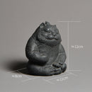 Incensário Escultura Tigre de Pedra Preta Dourada – Arte Mineral