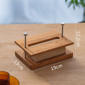Kairo Press - Porta Lenços Minimalista de Madeira com Compressão