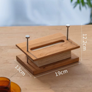 Kairo Press - Porta Lenços Minimalista de Madeira com Compressão