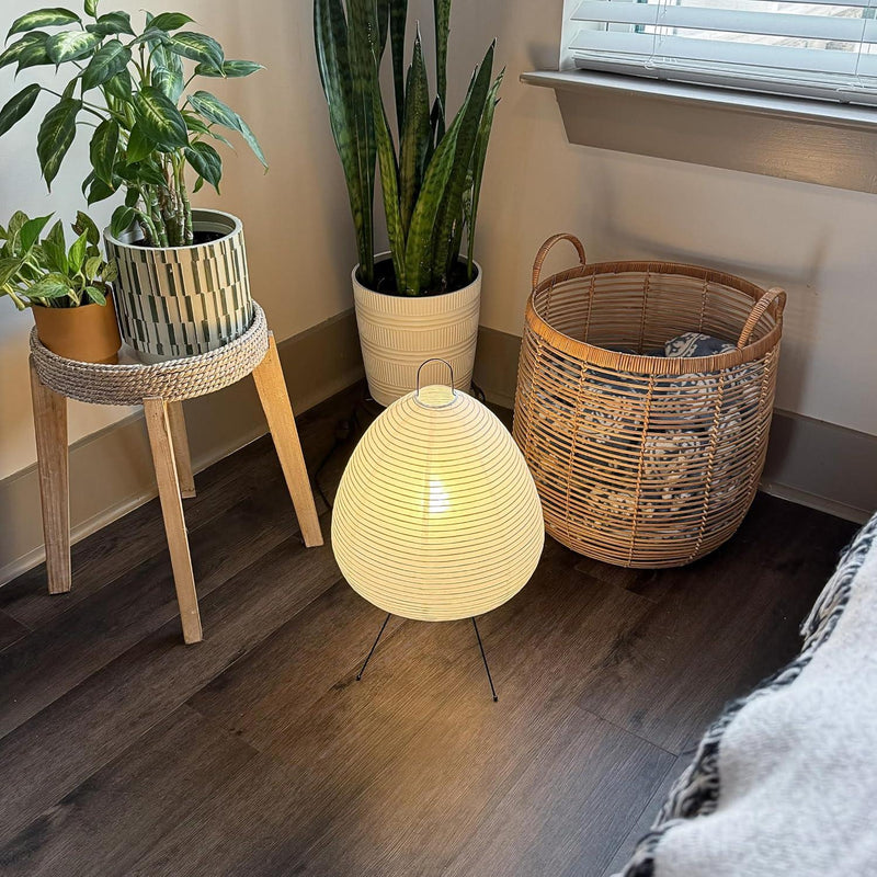 LunaAkari – Luminária de Papel de Arroz Minimalista