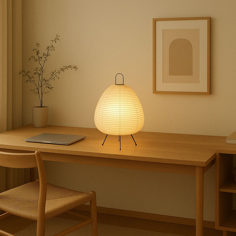 LunaAkari – Luminária de Papel de Arroz Minimalista