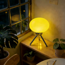 Luminária Astrid em Vidro Fosco com Base em Inox | Abajur Moderno para Quarto, Sala e Escritório