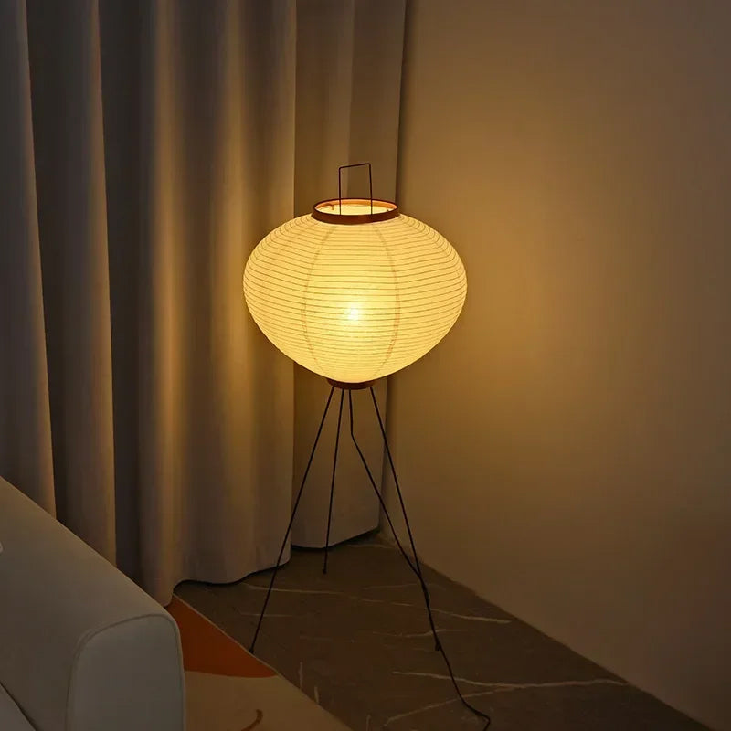 Luminária Noguchi Akari em Papel de Arroz – Design Escultural e Minimalista para Sala, Quarto ou Escritório
