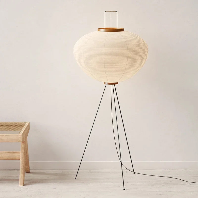 Luminária Noguchi Akari em Papel de Arroz – Design Escultural e Minimalista para Sala, Quarto ou Escritório