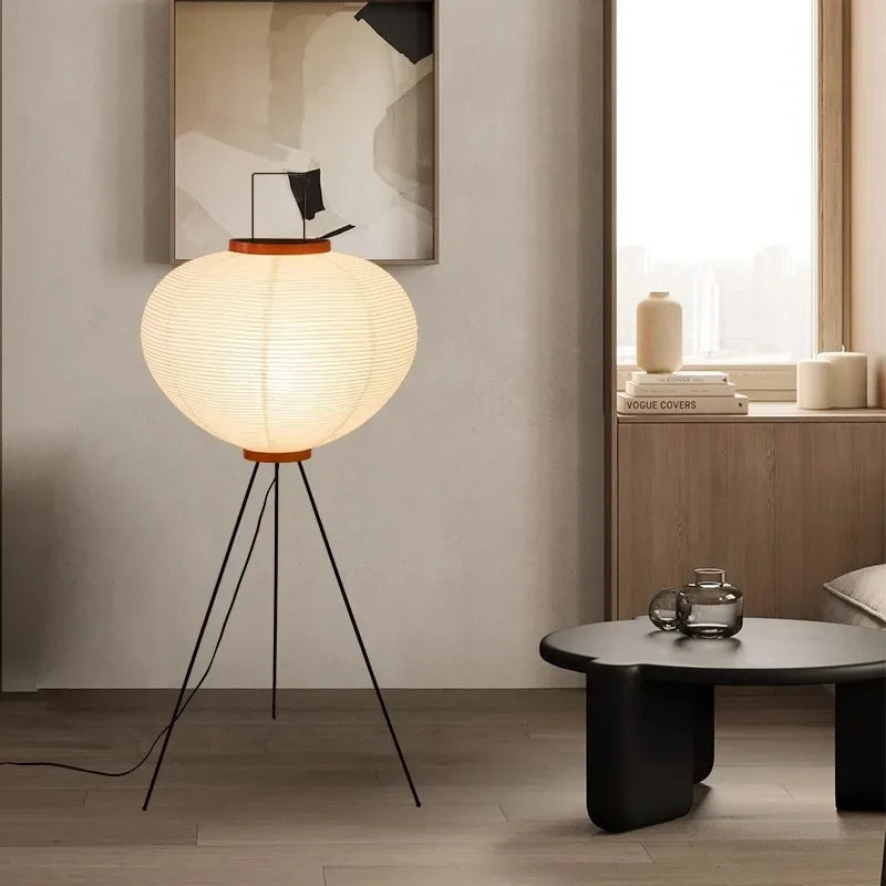 Luminária Noguchi Akari em Papel de Arroz – Design Escultural e Minimalista para Sala, Quarto ou Escritório