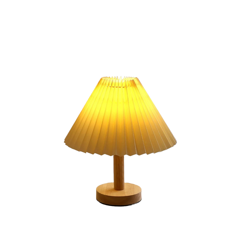 Luminária Plissada Aurora – Design Atemporal em Papel de Arroz
