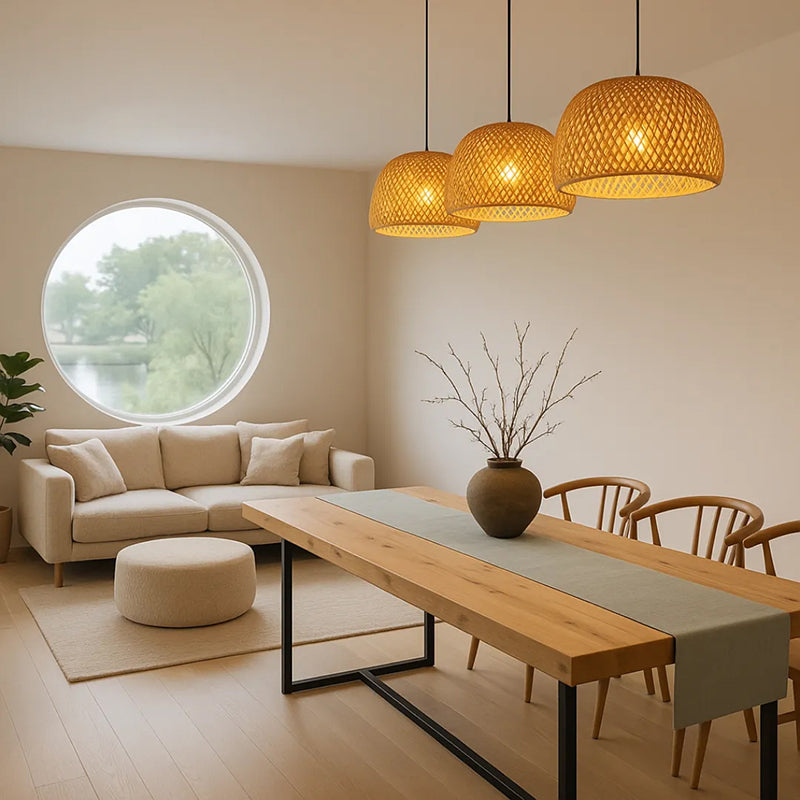 Luminária de Teto em Bambu ZenBambu | Design Japonês Minimalista – Iluminação para Qualquer Ambiente