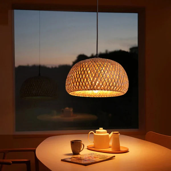 Luminária de Teto em Bambu ZenBambu | Design Japonês Minimalista – Iluminação para Qualquer Ambiente