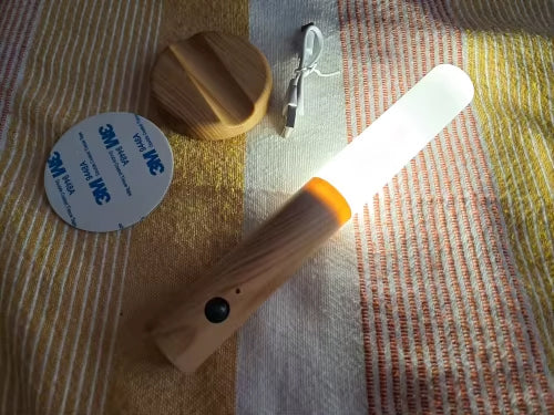 Dupla de Luminárias LED Magnéticas com Sensor de Movimento – Recarregável, Sem Fio, Ideal para Armário, Corredor e Escadas