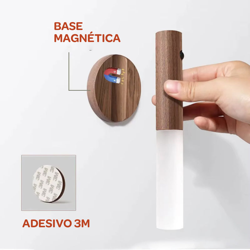 Dupla de Luminárias LED Magnéticas com Sensor de Movimento – Recarregável, Sem Fio, Ideal para Armário, Corredor e Escadas