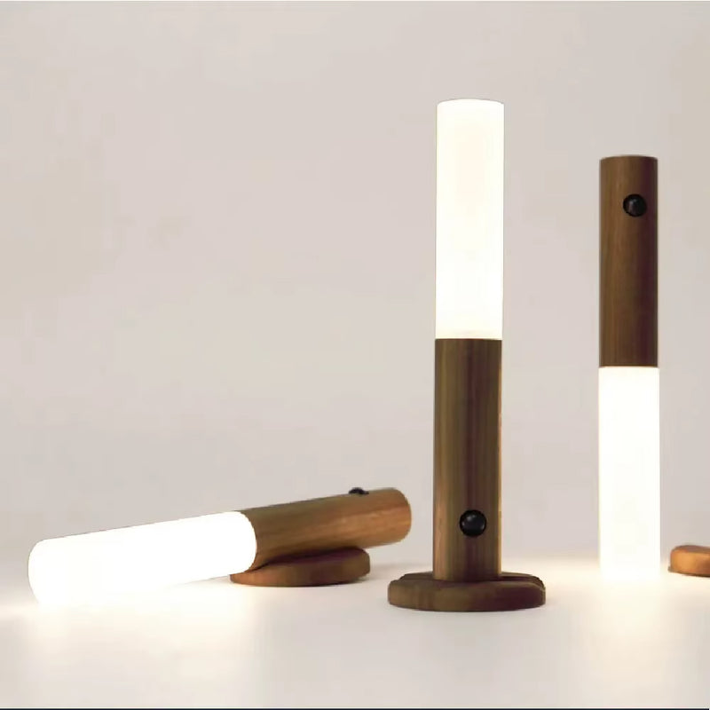 Dupla de Luminárias LED Magnéticas com Sensor de Movimento – Recarregável, Sem Fio, Ideal para Armário, Corredor e Escadas