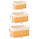 Organizadores Aurora – Bambu com Forro de Tecido Removível