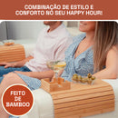 Bandeja de Sofá com Porta-Copos em Bambu – Praticidade e Estilo