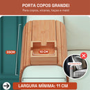 Bandeja de Sofá com Porta-Copos em Bambu – Praticidade e Estilo