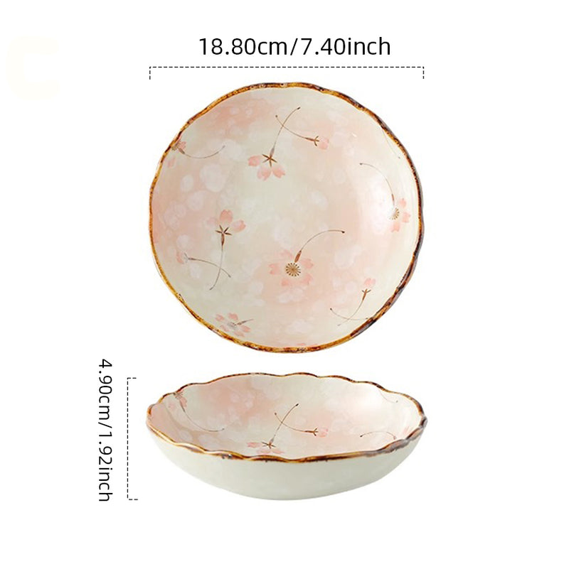Tigela Japonesa de Cerâmica Estilo Japonês, Alta Temperatura, Uso Seguro – Perfeita para Casa, Restaurante, Chá, Presente