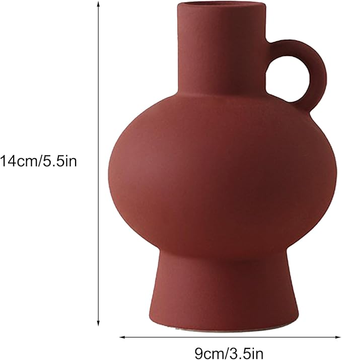 Vaso Nórdico Harmonia Duo – Cerâmica Premium Minimalista, para Sala, Quarto e Escritório