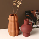 Vaso Nórdico Harmonia Duo – Cerâmica Premium Minimalista, para Sala, Quarto e Escritório
