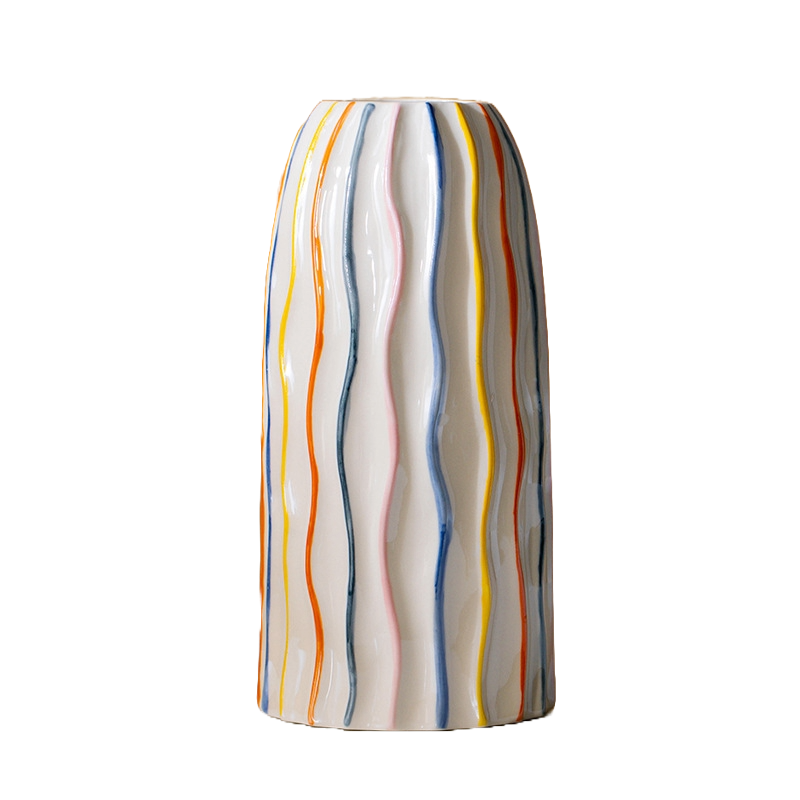 Vaso de Cerâmica Decorativo Colorido Essenza – Centro de Mesa Elegante