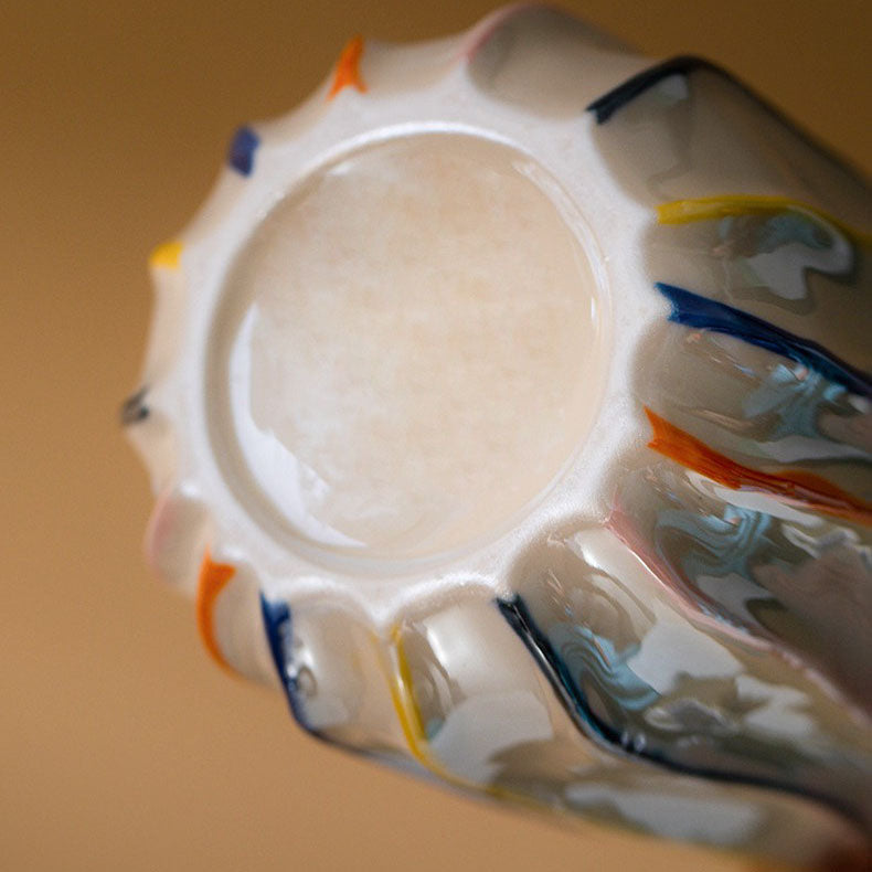 Vaso de Cerâmica Decorativo Colorido Essenza – Centro de Mesa Elegante