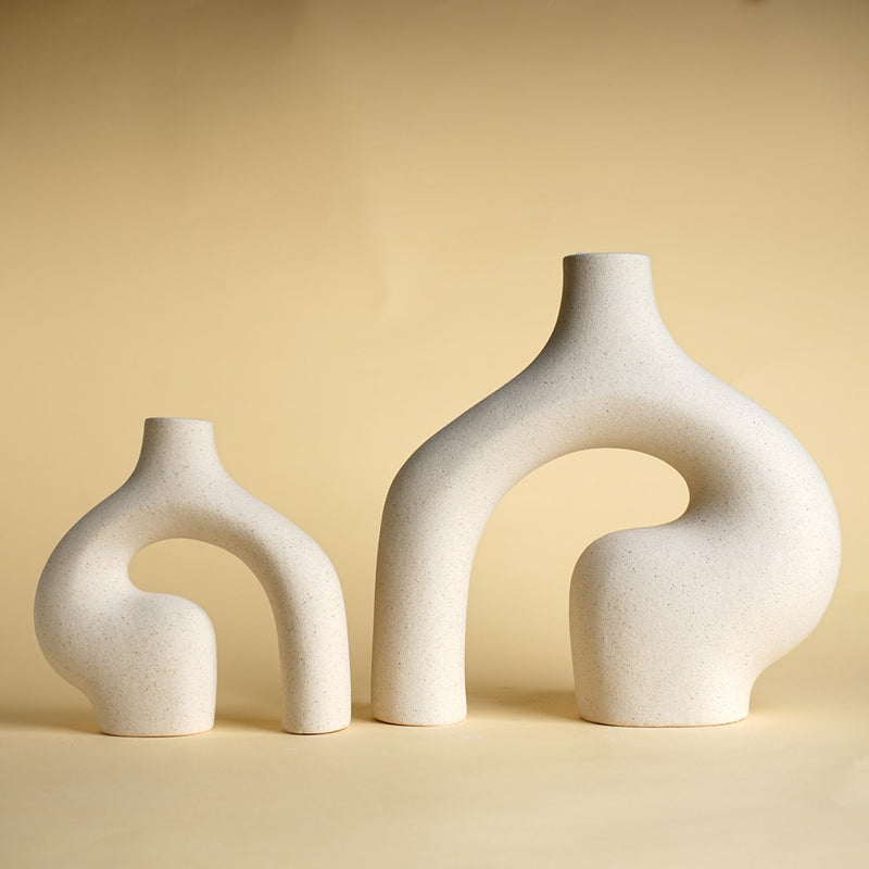 Vasos Nord Minimal – Cerâmica Decorativa Moderna em Dose Dupla