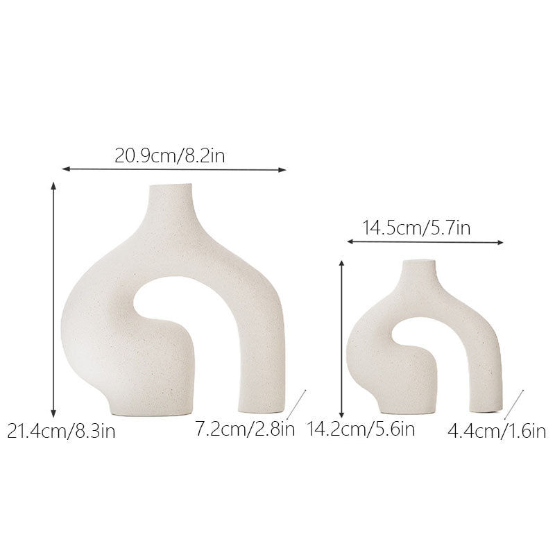 Vasos Nord Minimal – Cerâmica Decorativa Moderna em Dose Dupla
