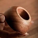 Xícara de Cerâmica Triangular Wabi-Sabi com Base de Madeira 250ml Minimalista